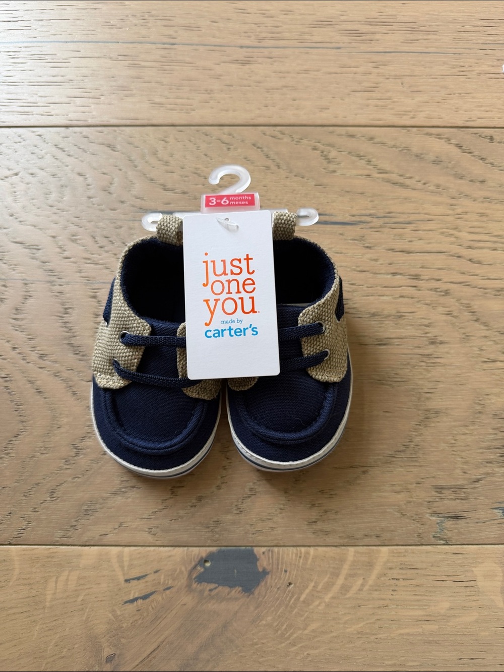 Carter's Navy and Tan Baby Walker Shoes